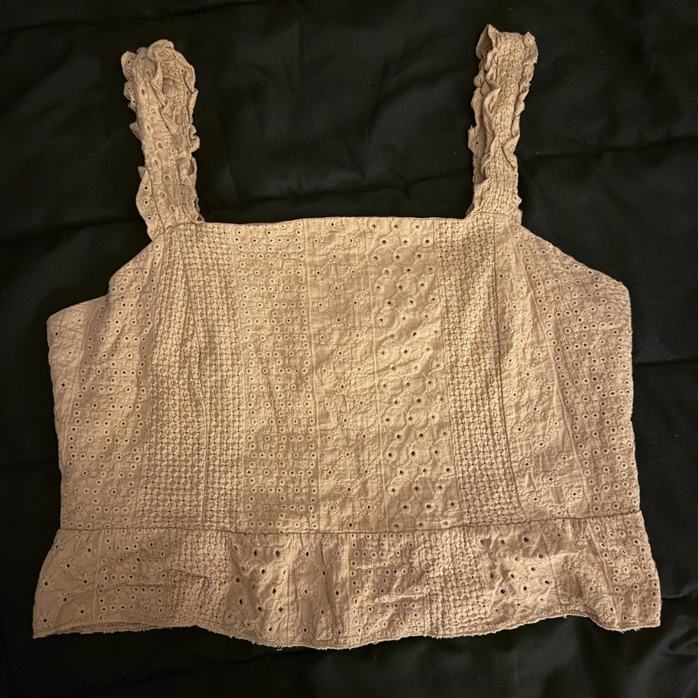 Lace Eyelet Crop Top